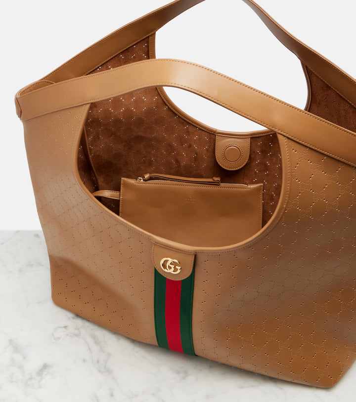 Gucci Giglio Large Leather Tote Bag