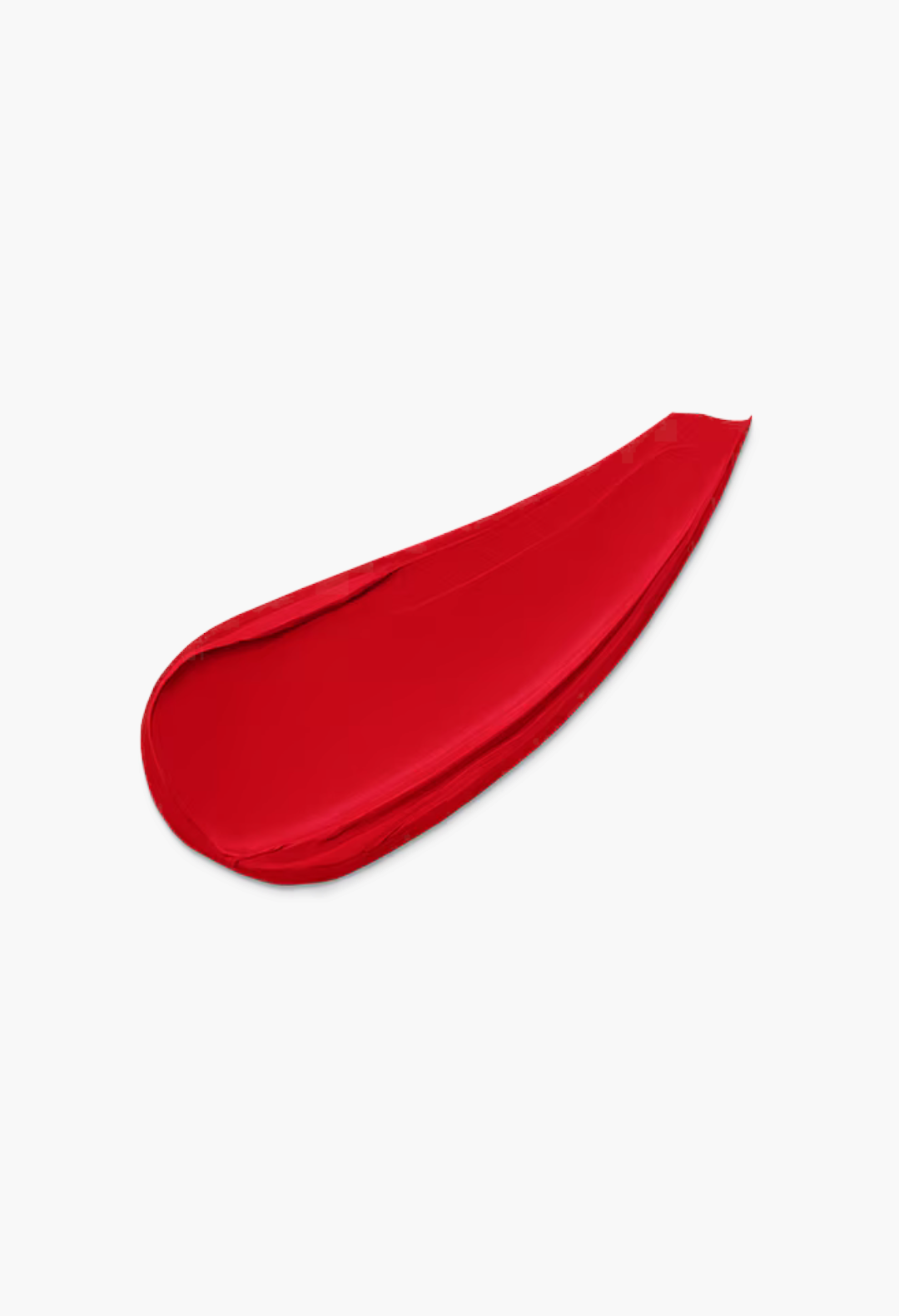 GLAM MODA vibrant red lipstick swatch with a smooth, creamy texture showing high pigmentation
