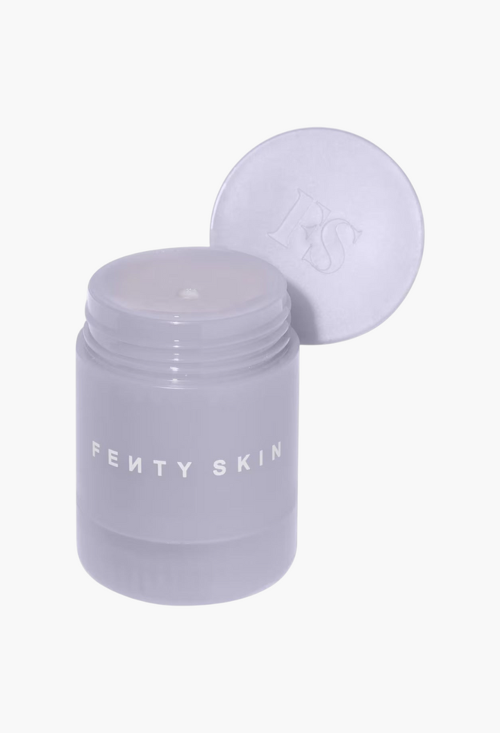 GLAM MODA Thicc N Smooth Rich Peptide Eye Cream in a light purple twist-up pot with the lid open