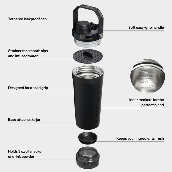 Black 2.0 - The Activate Shaker Bottle | 20 OZ