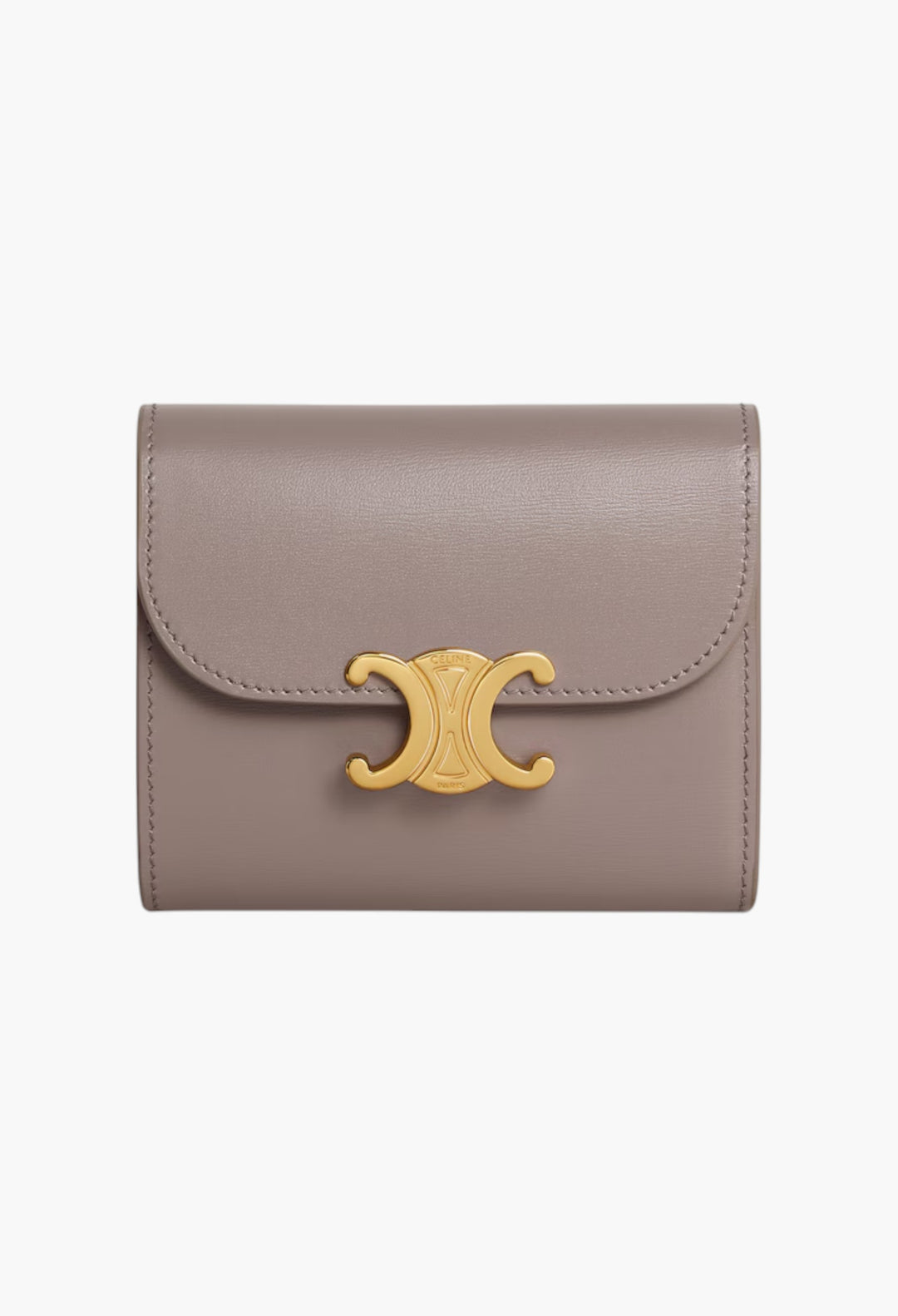 Small Flap Wallet Triomphe In Shiny Calfskin - GLAM MODA