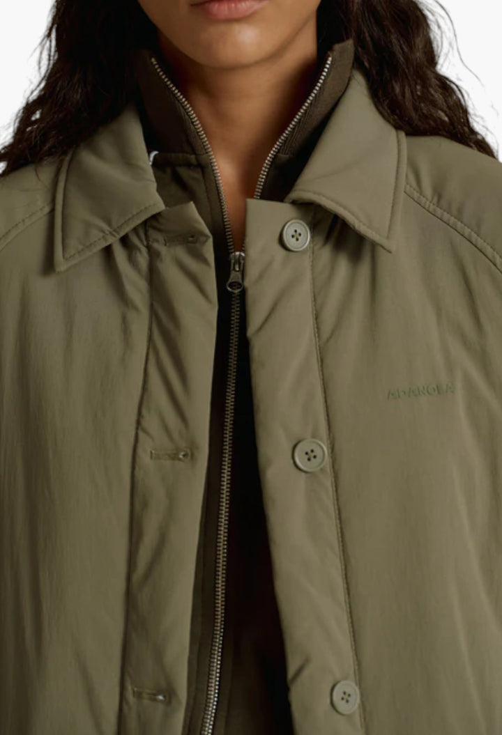 Padded Coach Jacket - Khaki - GLAM MODA