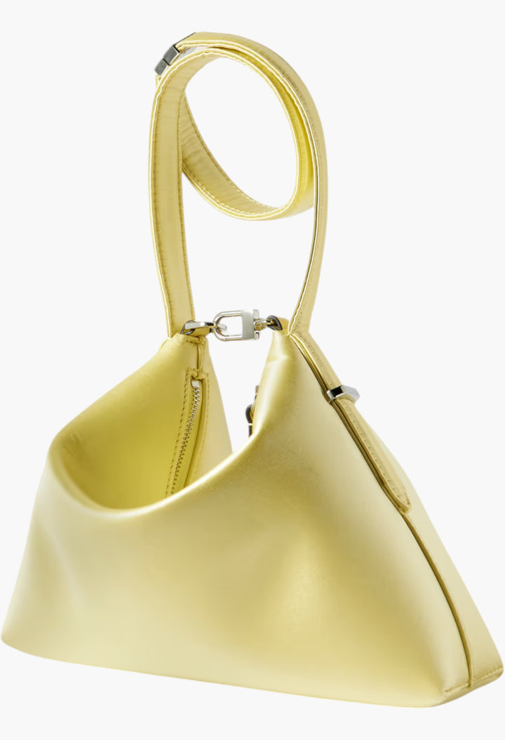 Pastel Yellow – Bevel Satin Toteme Bag - GLAM MODA