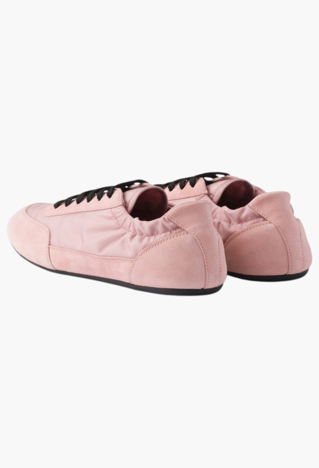 Peach - Collapse Re-Nylon And Suede Sneakers - GLAM MODA