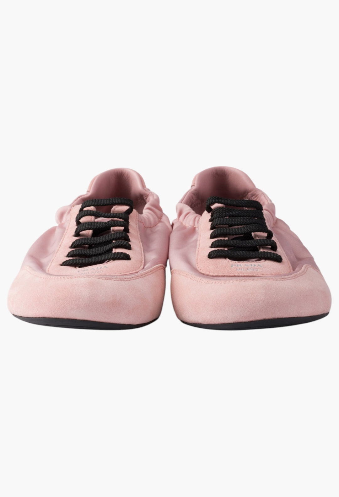Peach - Collapse Re-Nylon And Suede Sneakers - GLAM MODA