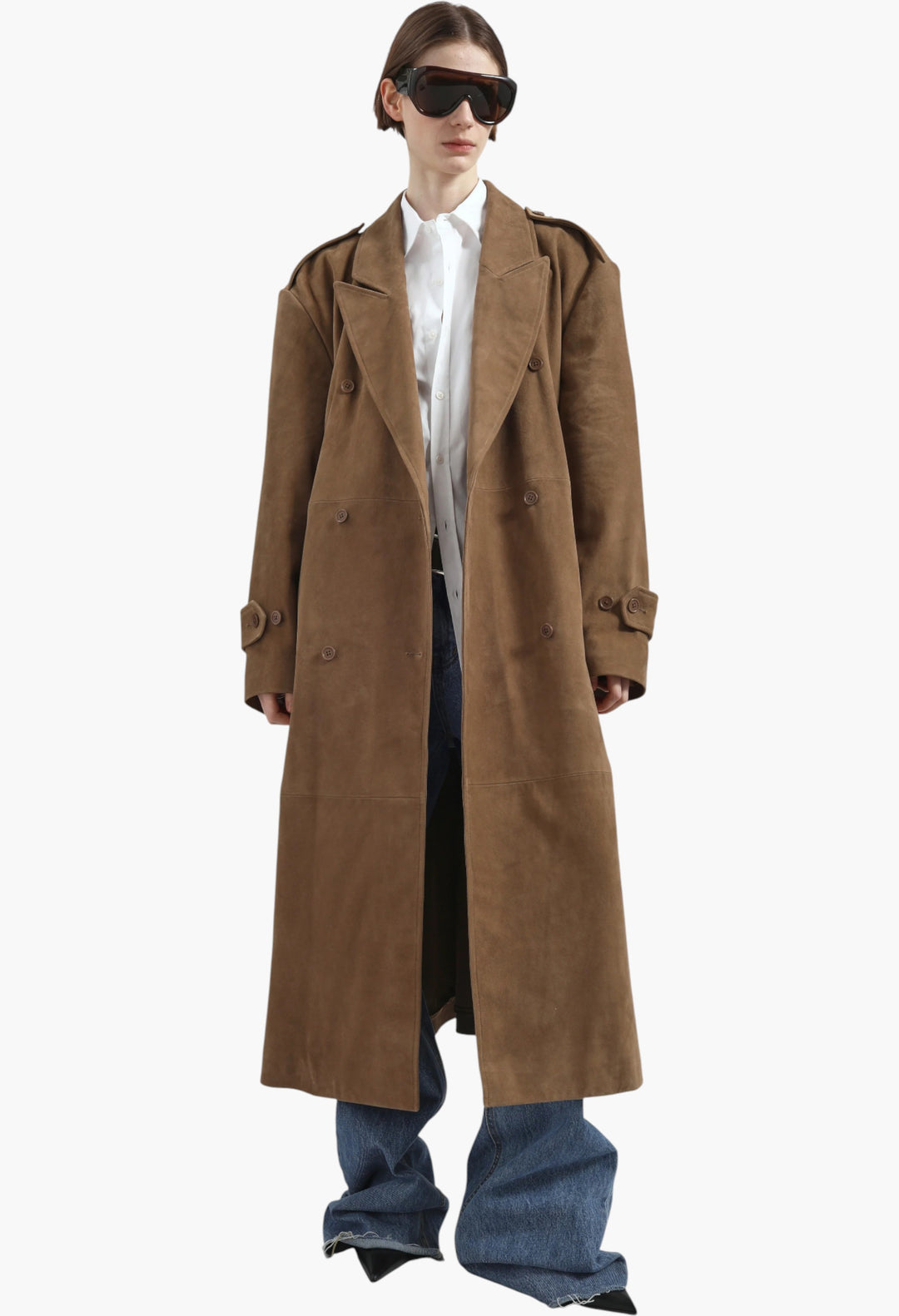 Pembroke Faux Suede Trench - GLAM MODA