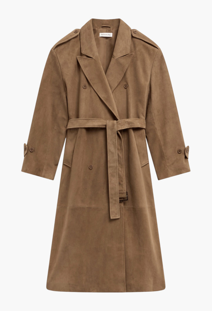 Pembroke Faux Suede Trench - GLAM MODA