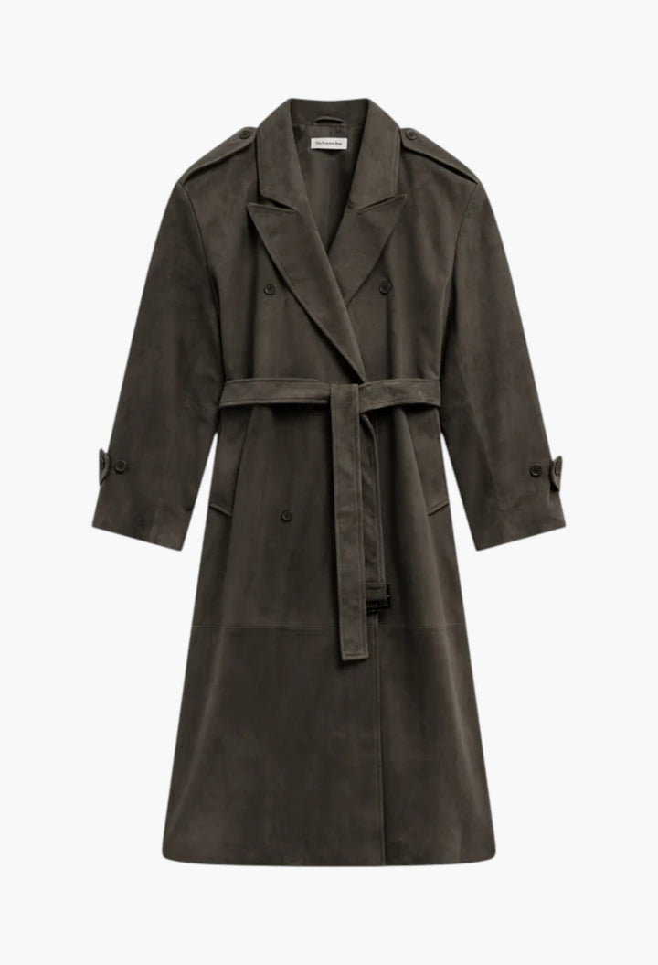 Pembroke Faux Suede Trench - GLAM MODA