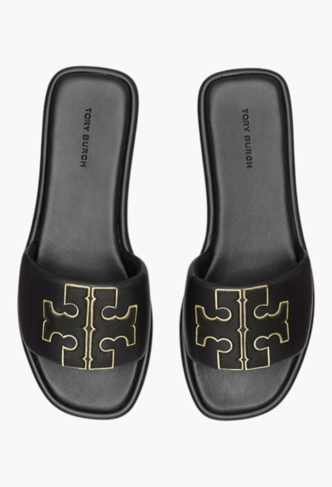 Perfect Black/Gold - Double T Sport Slide - GLAM MODA