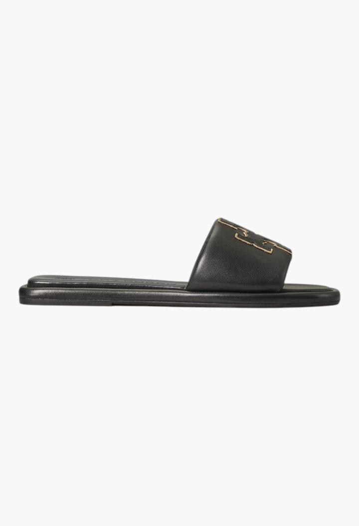 Perfect Black/Gold - Double T Sport Slide - GLAM MODA