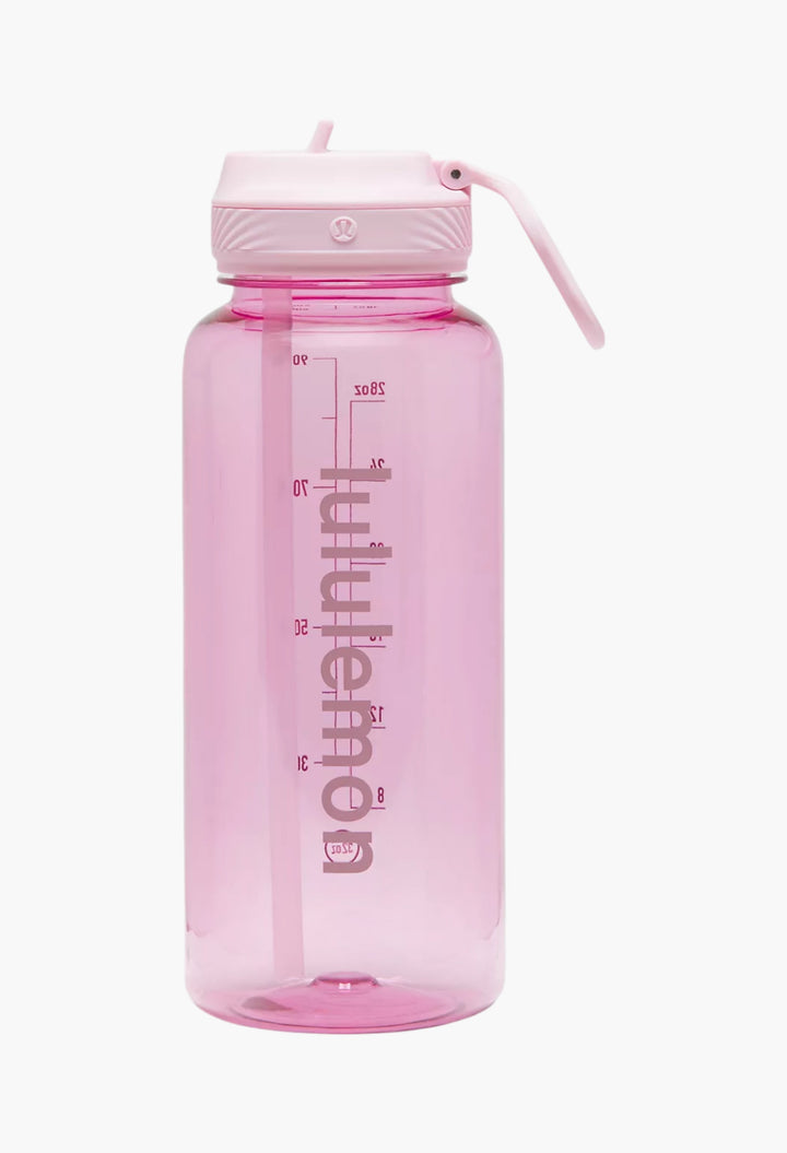 Pink Frosting/Blissful Pink - Back to Life Clear Bottle 32oz Straw Lid - GLAM MODA