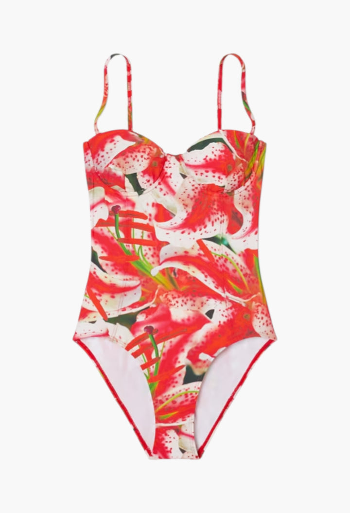 Pink Lily - Balconette Swimsuit - GLAM MODA