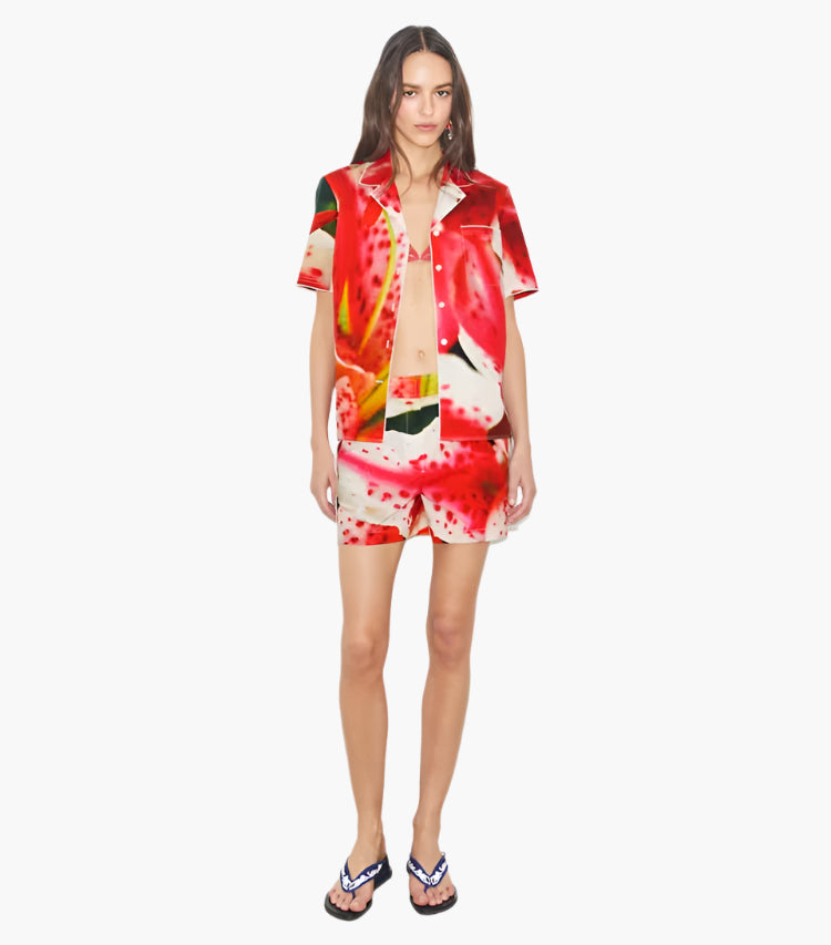 Pink Lily - Twill Camp Short - GLAM MODA