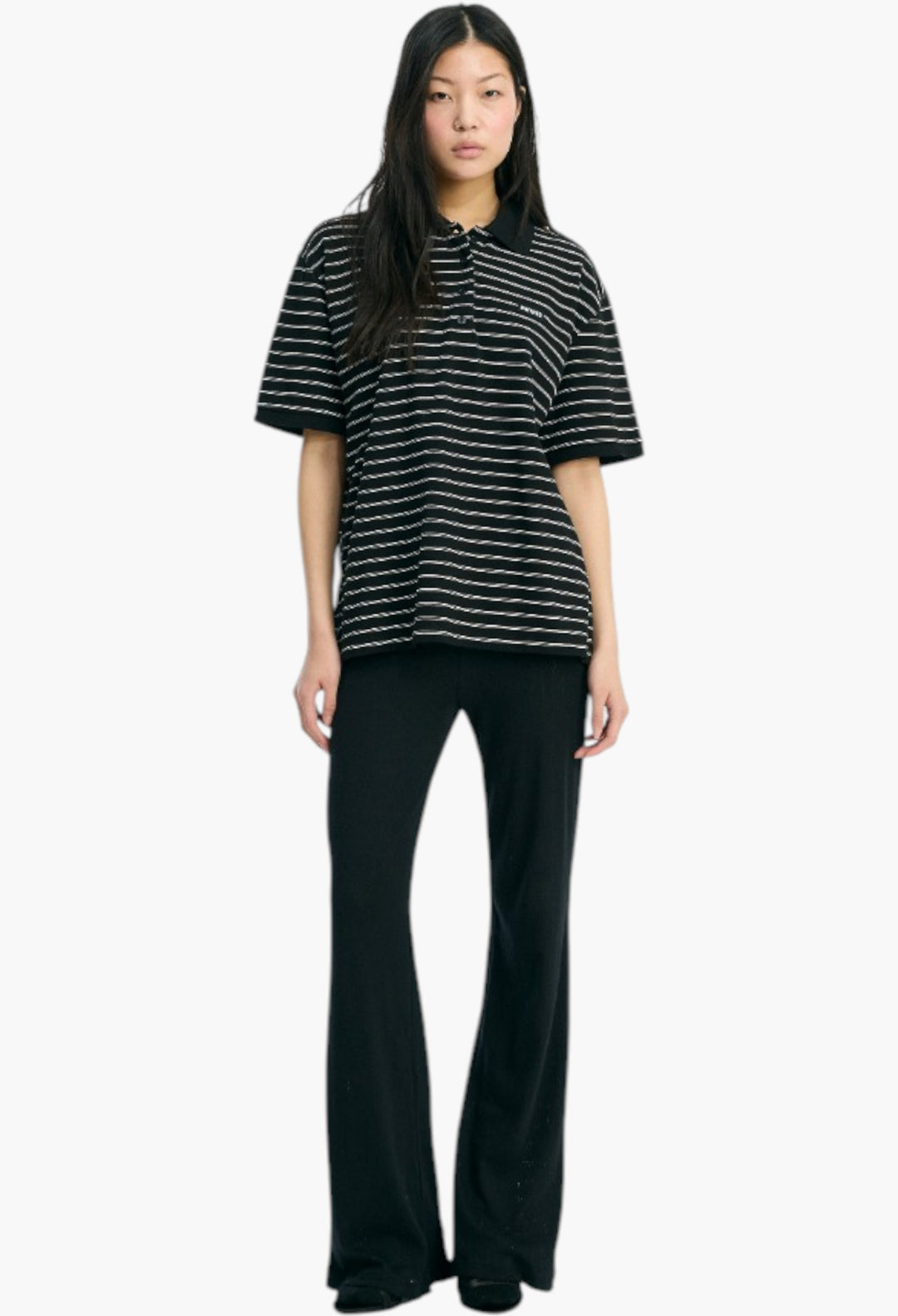 Pique Shortsleeve Polo Black - GLAM MODA