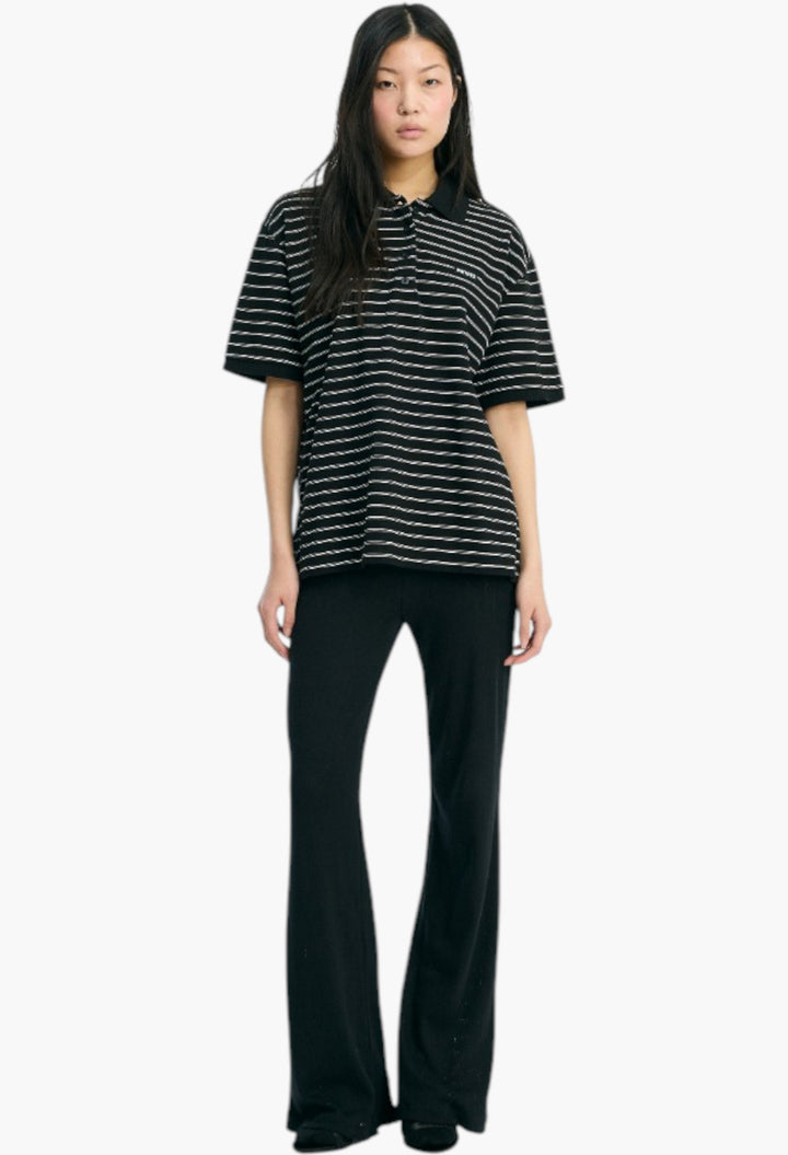 Pique Shortsleeve Polo Black - GLAM MODA