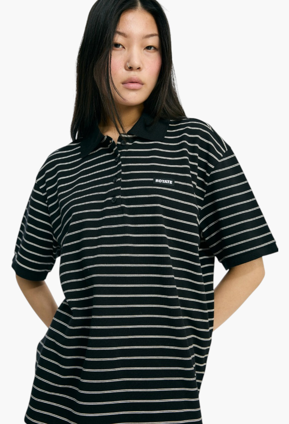 Pique Shortsleeve Polo Black - GLAM MODA