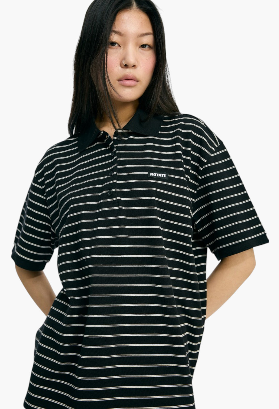 Pique Shortsleeve Polo Black - GLAM MODA