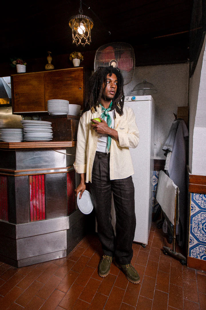 Pocket Shirt - Yellow Striped - GLAM MODA