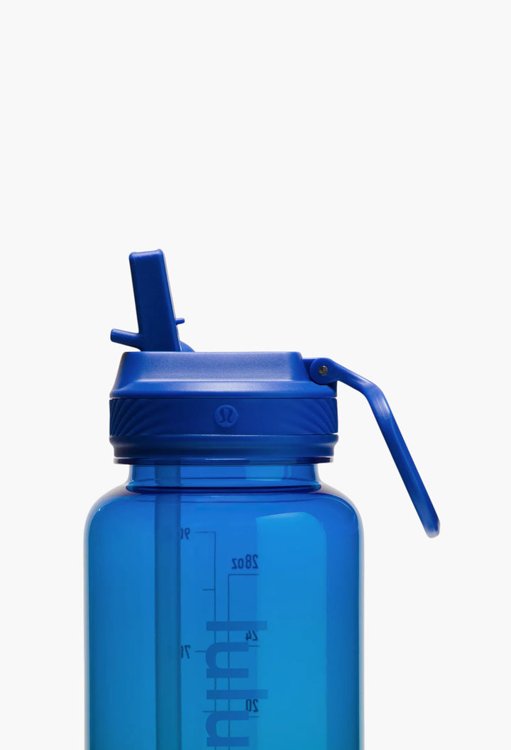 Poolside/Raceway Green - Back to Life Clear Bottle 32oz Straw Lid - GLAM MODA