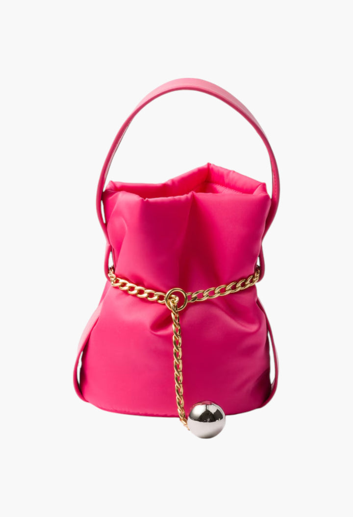 Prada Petit Sac Noir Mini Re-Nylon And Nappa Leather Bucket Bag - GLAM MODA