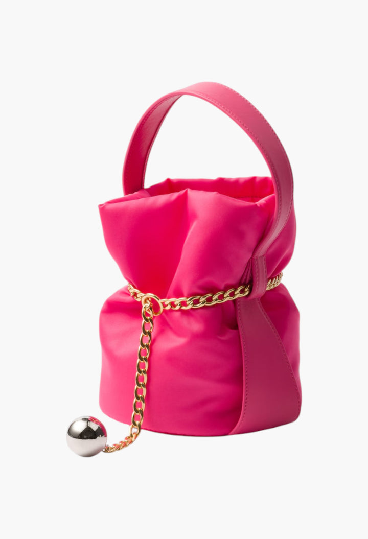 Prada Petit Sac Noir Mini Re-Nylon And Nappa Leather Bucket Bag - GLAM MODA