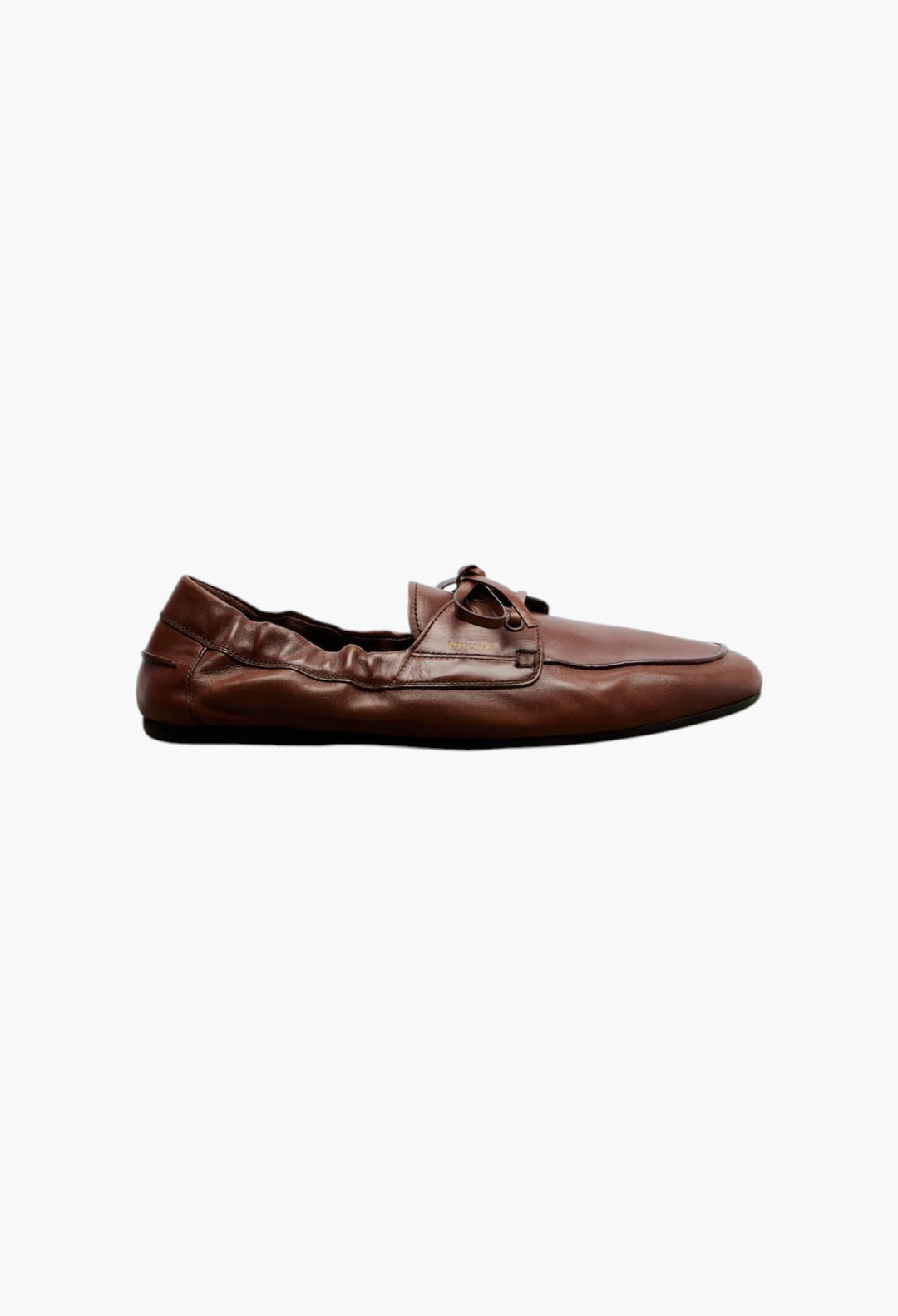 Shuffle leather boat shoes