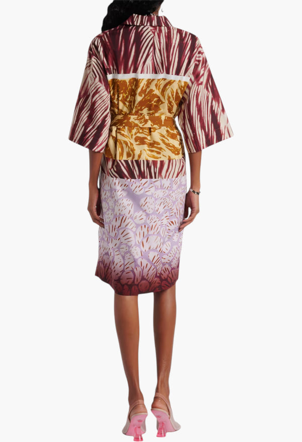 Printed Cotton Poplin Shirt Dress