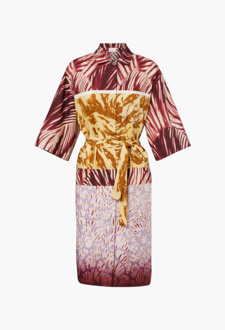 Printed Cotton Poplin Shirt Dress - GLAM MODA