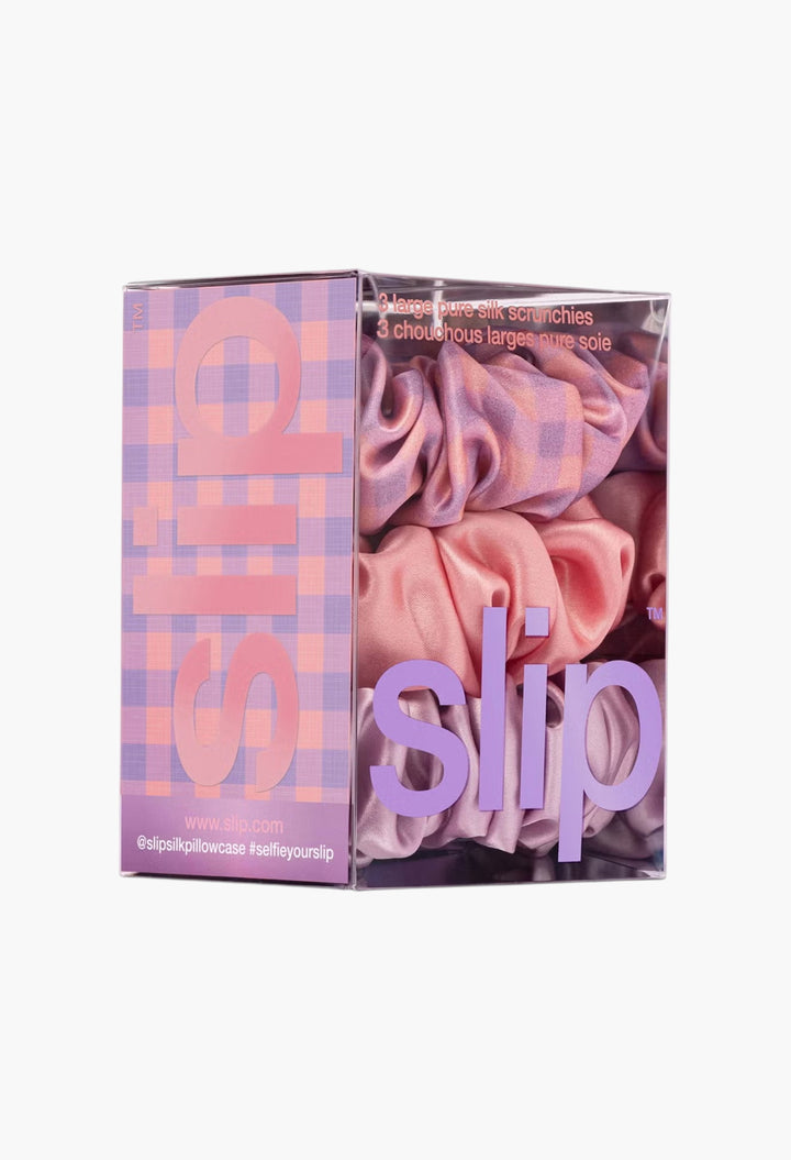 Pure Silk Large Scrunchies - Belleflower - GLAM MODA
