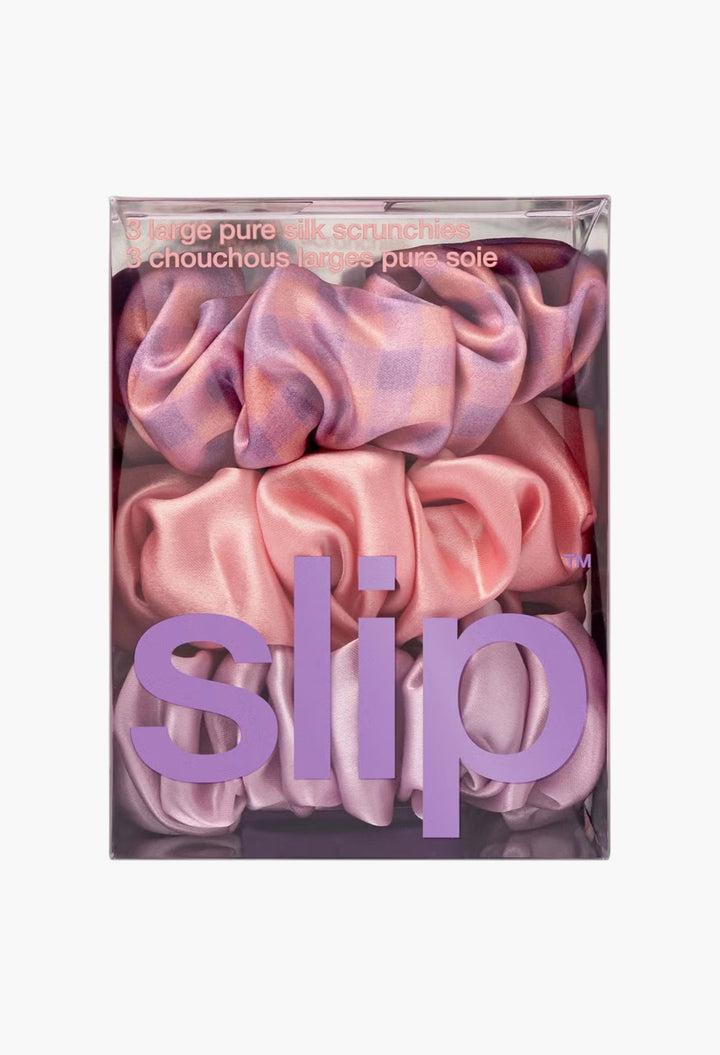 Pure Silk Large Scrunchies - Belleflower - GLAM MODA