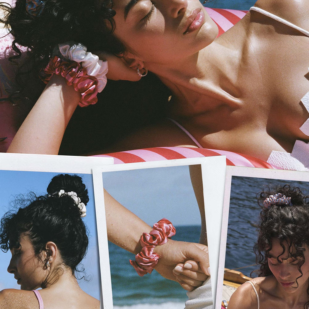 Pure Silk Large Scrunchies - Midsummer - GLAM MODA