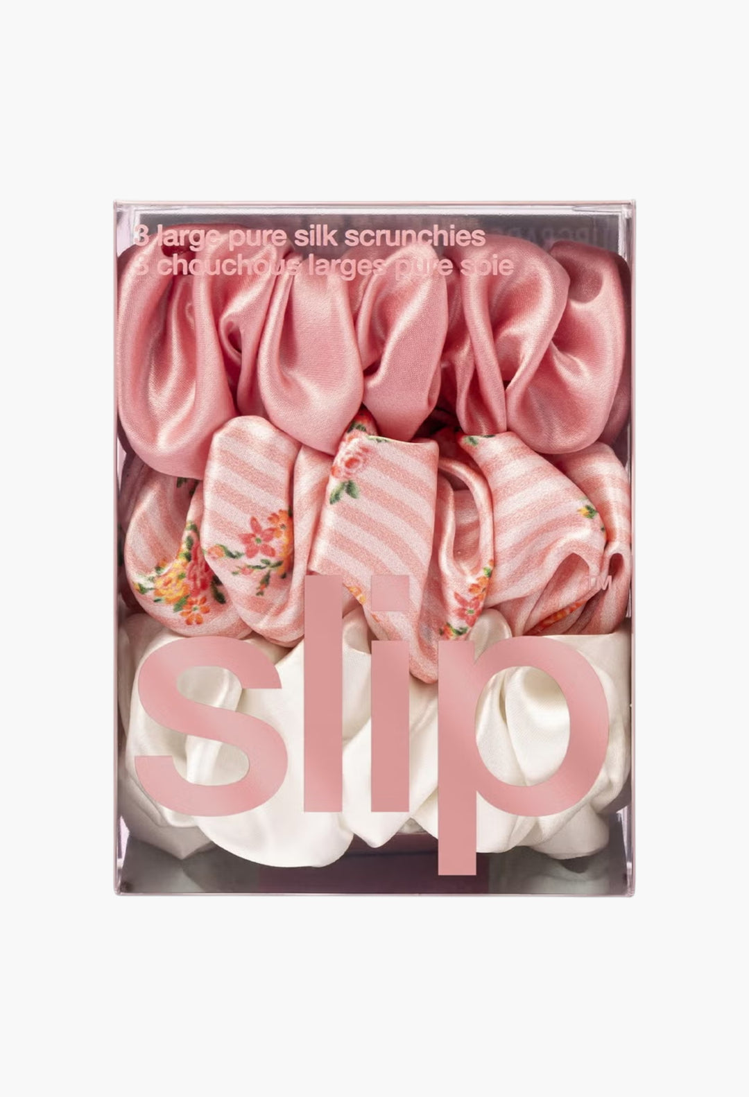 Pure Silk Large Scrunchies - Petal - GLAM MODA