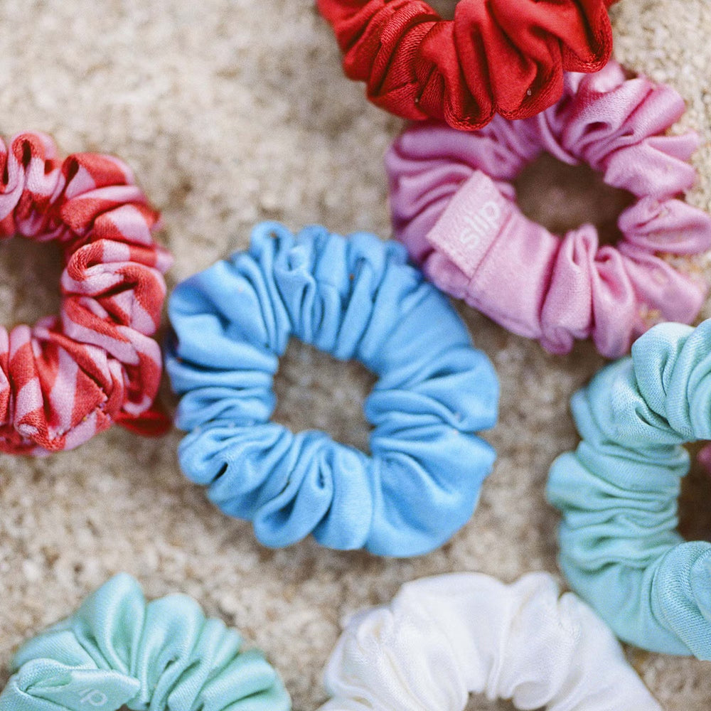 Pure Silk minnie scrunchies - sundown - GLAM MODA