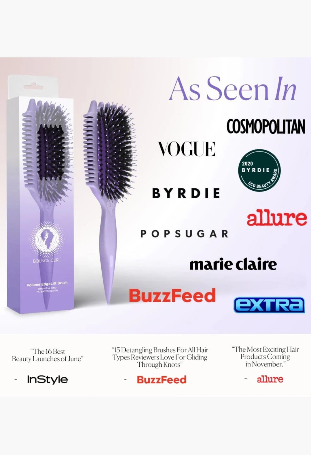 Purple - Volume Edge Lift Brush - GLAM MODA
