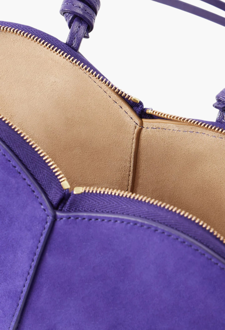 Le Coeur suede and leather shoulder bag