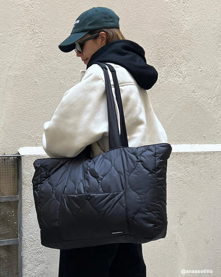 Quilted Nylon Tote Bag - Core - GLAM MODA