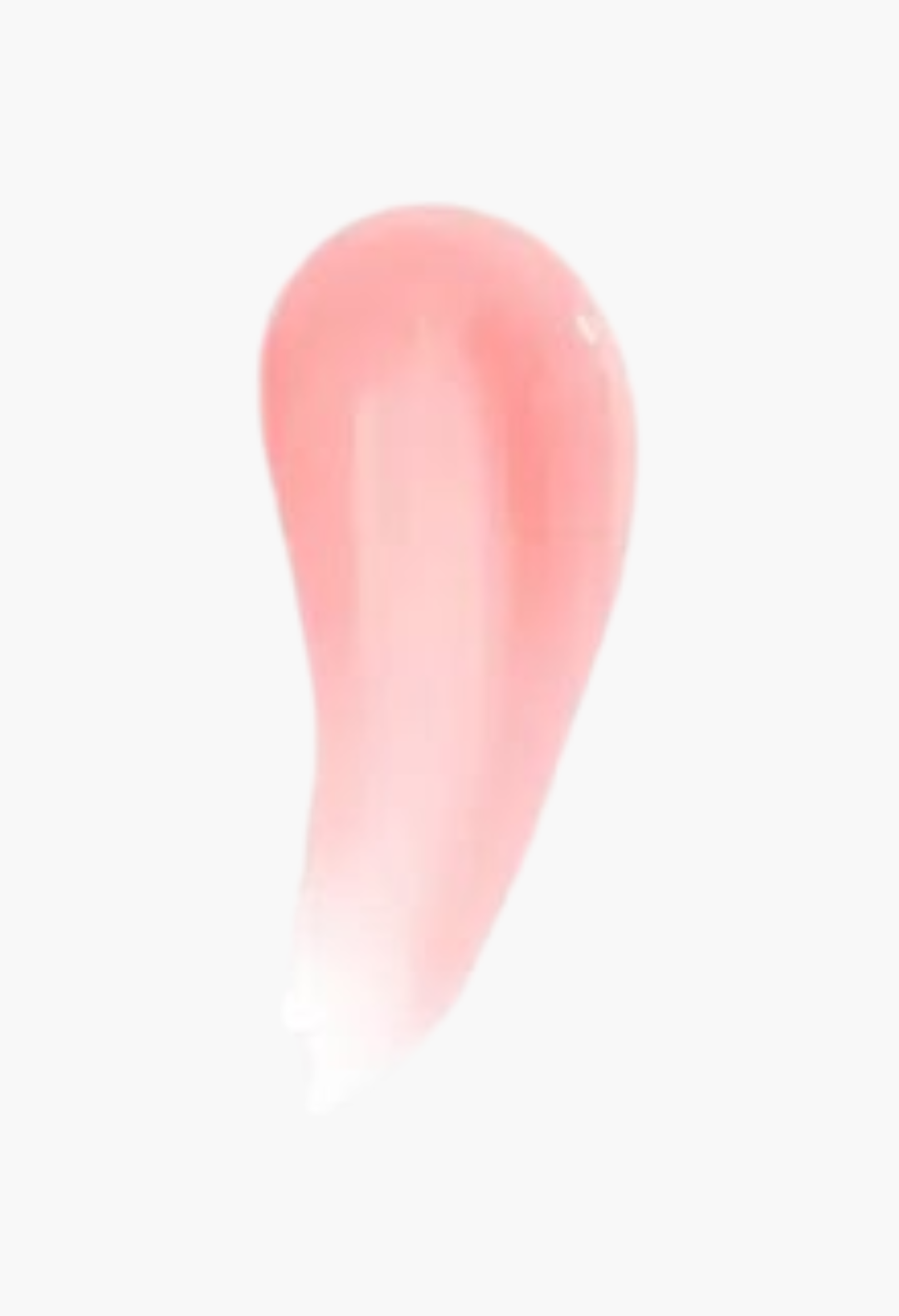 GLAM MODA Kylie Cosmetics Gloss Drip lipgloss swatch showing a sheer pink, high-shine, juicy texture.