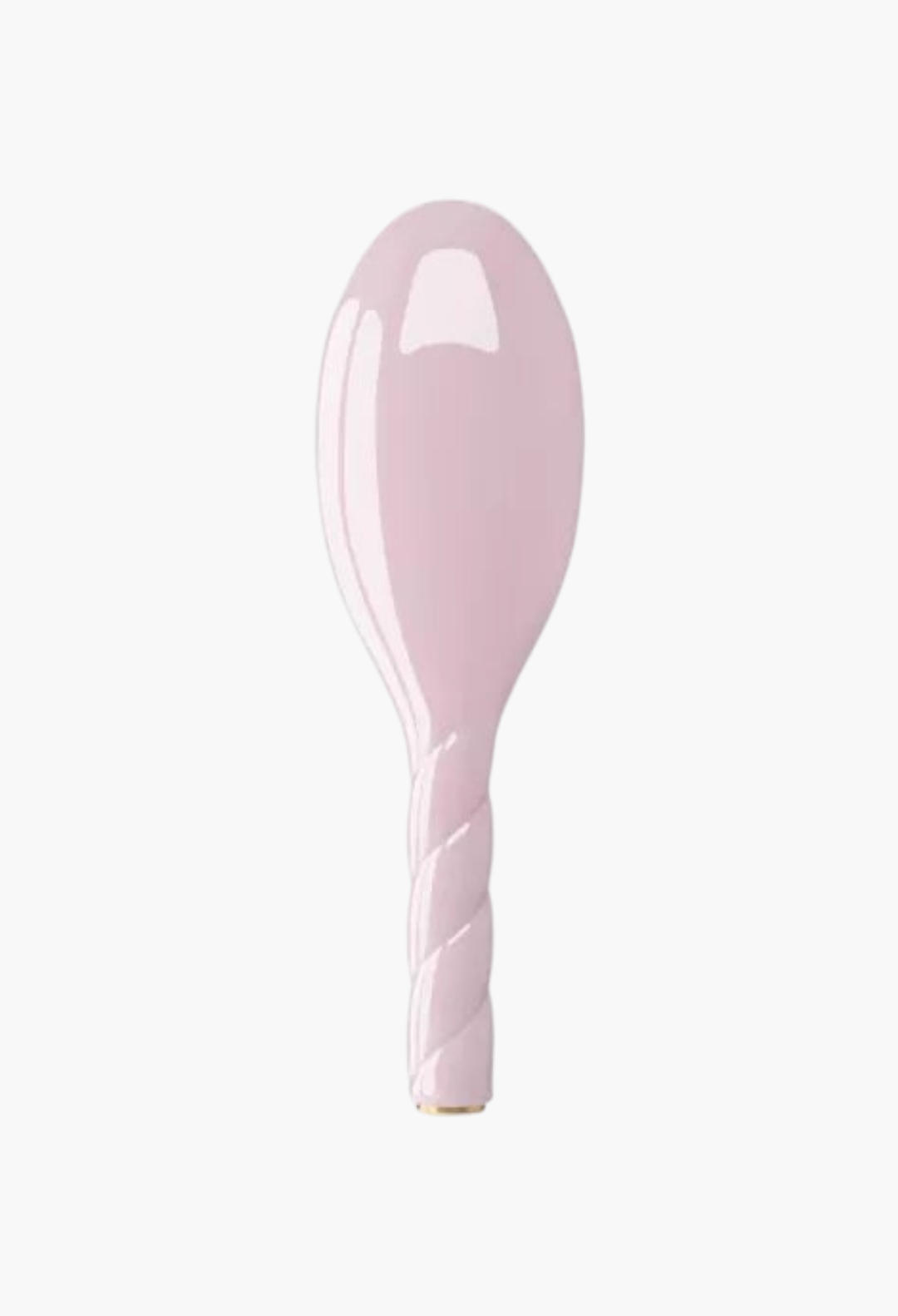 GLAM MODA La Bonne Brosse N.03 soft pink hair brush with a twisted handle for gentle scalp care and detangling