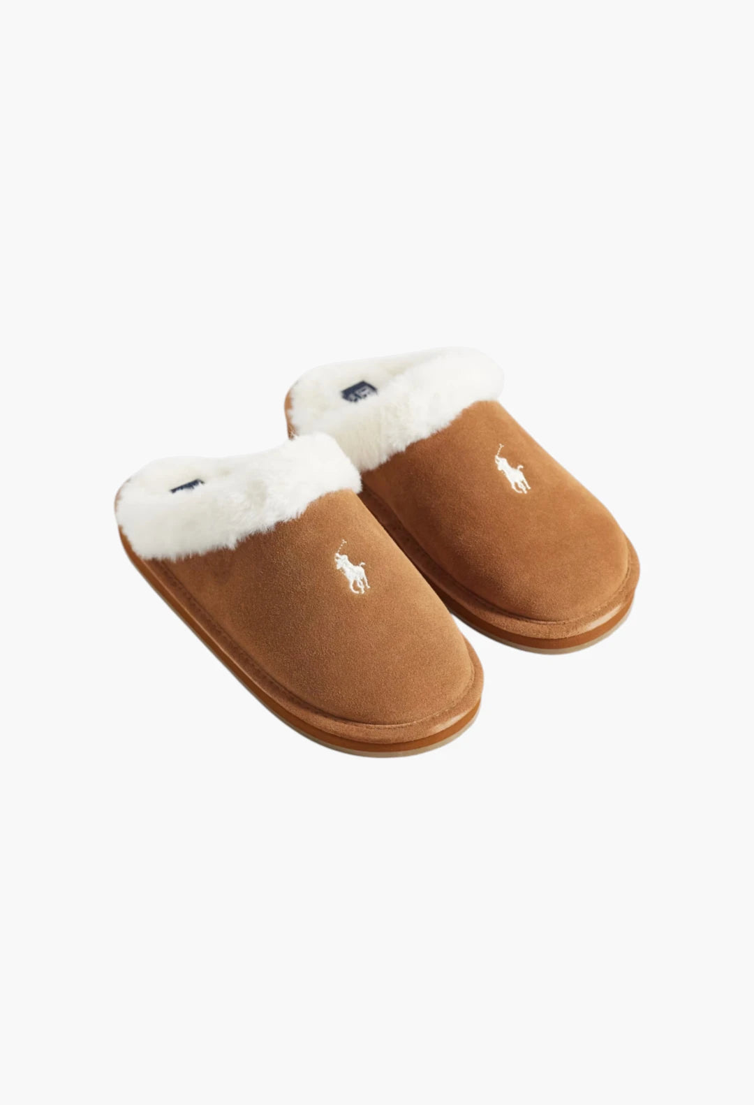 Polo Ralph Lauren Kayleigh scuff polo flats slipper in brown
