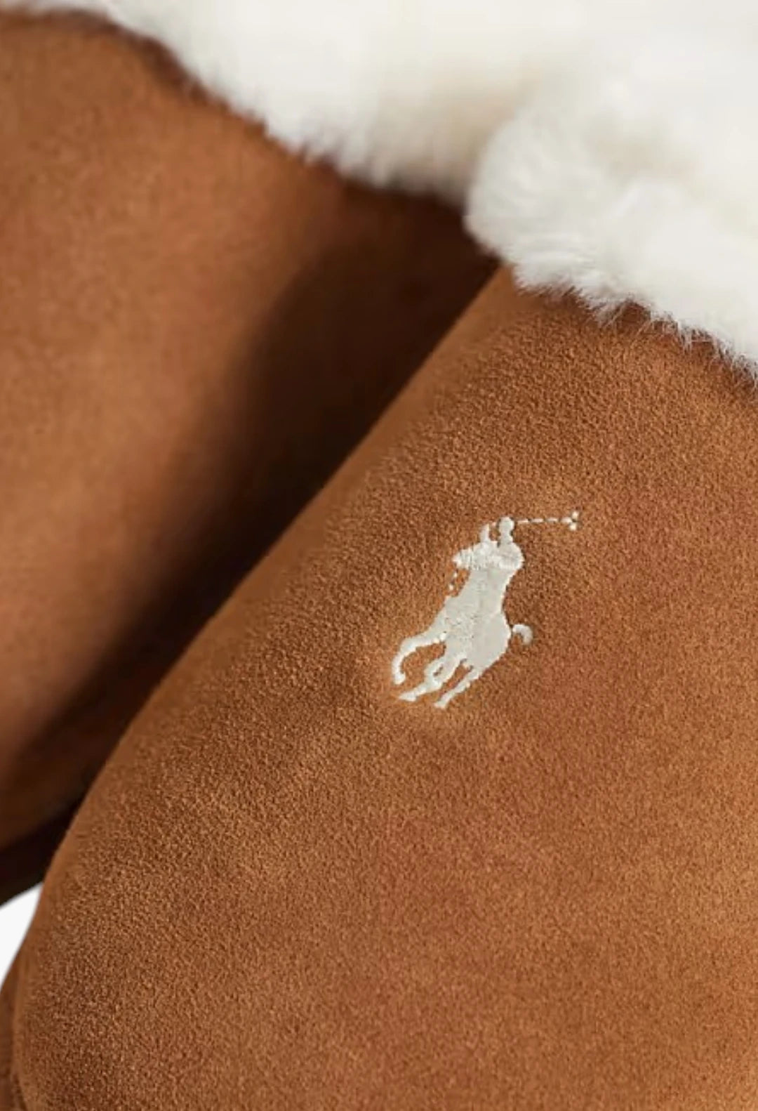 Polo Ralph Lauren Kayleigh scuff polo flats slipper in brown