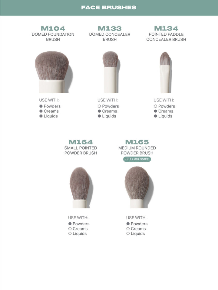 Face & Eye Brush Set - Professional Makeup Brush - GLAM MODA