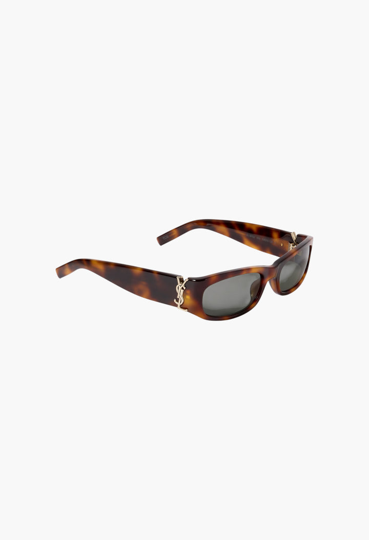 Rectangle-Frame Tortoiseshell Acetate Sunglasses - GLAM MODA