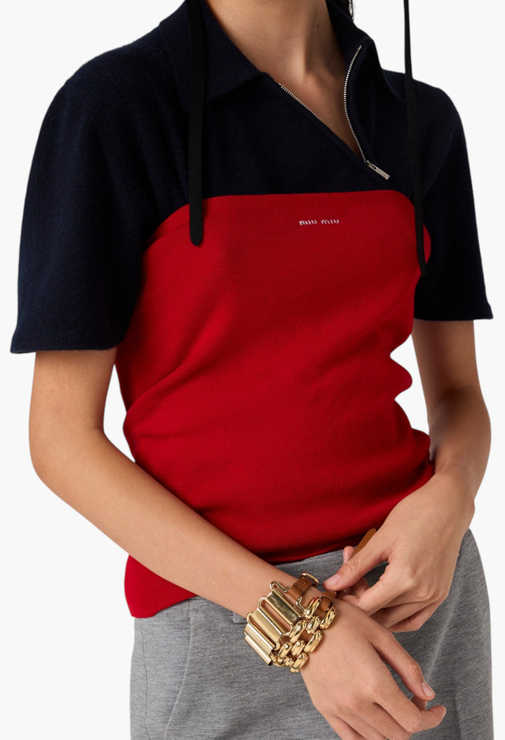 Red - Cotton Knit Tube Top - GLAM MODA