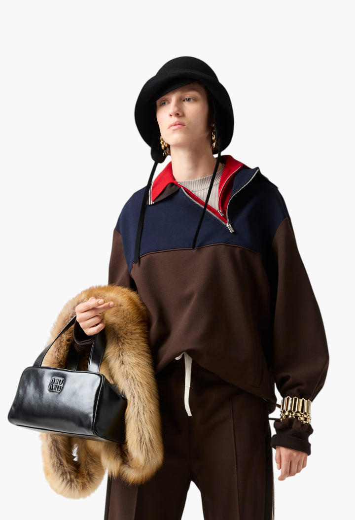 Red - Sleeveless Cashmere Polo Shirt - GLAM MODA