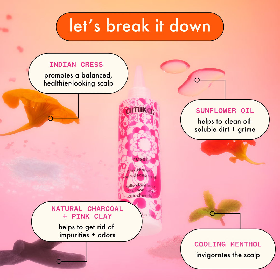 Reset Pink Charcoal Scalp Cleansing Oil - GLAM MODA