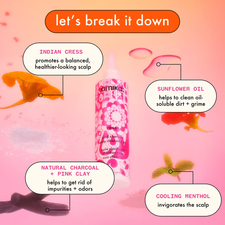 Reset Pink Charcoal Scalp Cleansing Oil - GLAM MODA