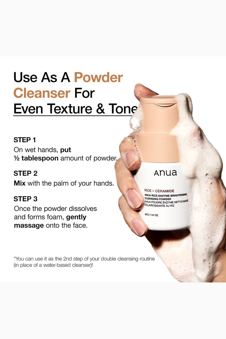 Rice Enzyme Brightening Cleansing Powder 40g - GLAM MODA