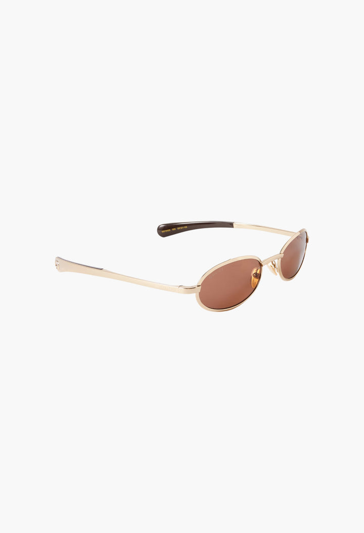 Rodeo Drive Oval-Frame Gold-Tone Sunglasses - GLAM MODA