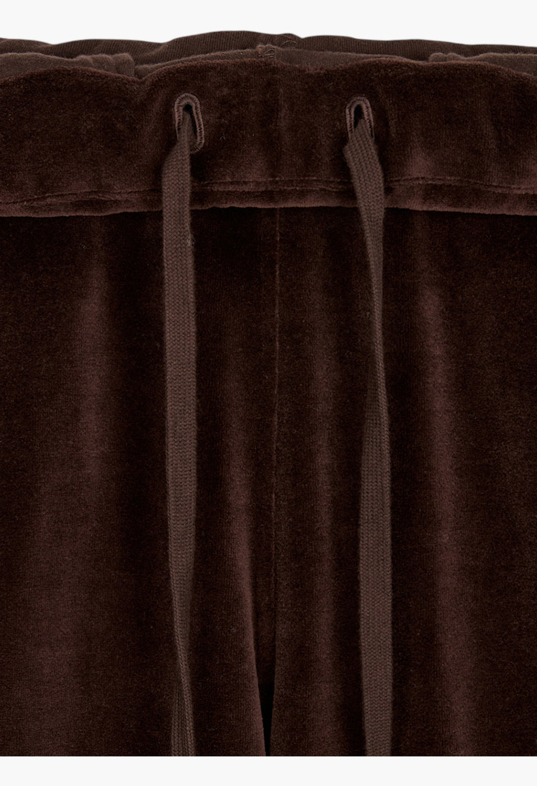 Rolled Waist Velour Cargo Pants, Brown - GLAM MODA