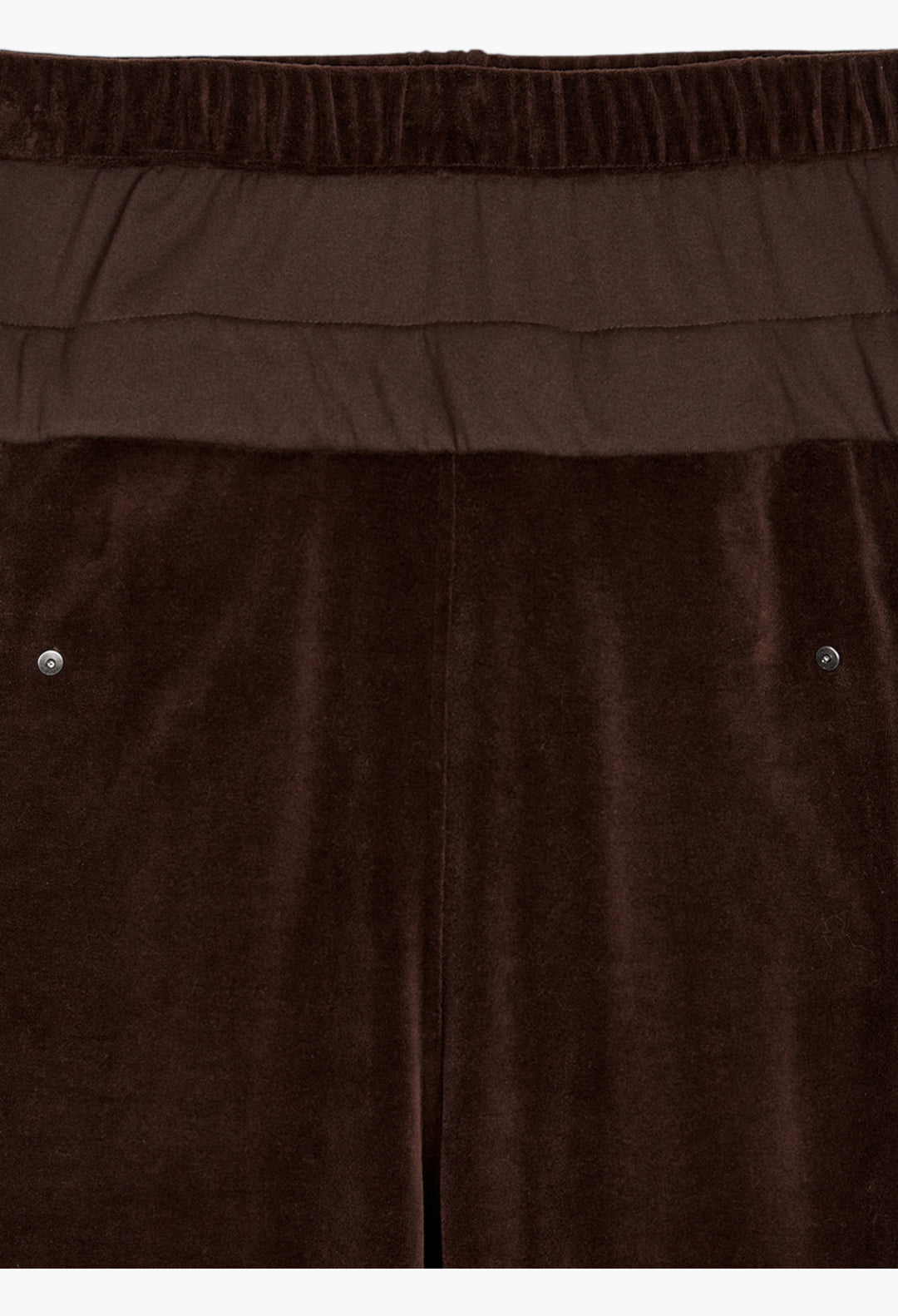 Rolled Waist Velour Cargo Pants, Brown - GLAM MODA